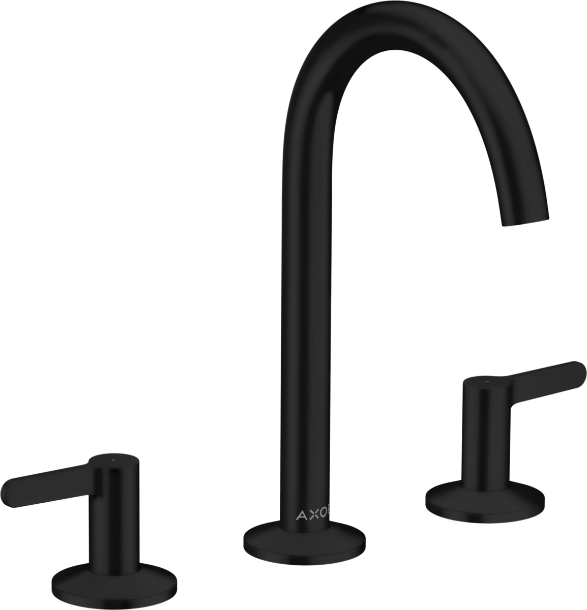 HANSGROHE AXOR One 3-otvorová umyvadlová baterie s výpustí Push-Open #48050670 - Matná černá