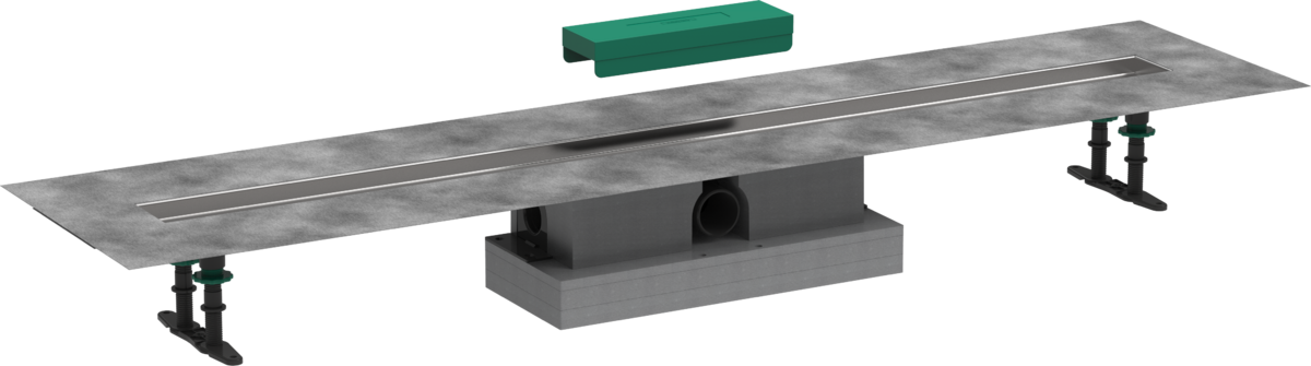 HANSGROHE uBox universal Úplná sada pro standardní instalaci - 1200 pro vrchní sady sprchových žlabů 56027180