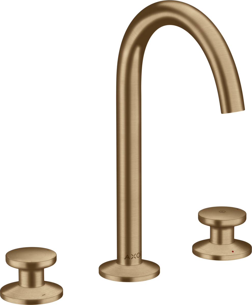 HANSGROHE AXOR One 3otvorová umyvadlová baterie Select 170 s odtokovou soupravou Push-Open #48070140 - kartáčovaný bronz