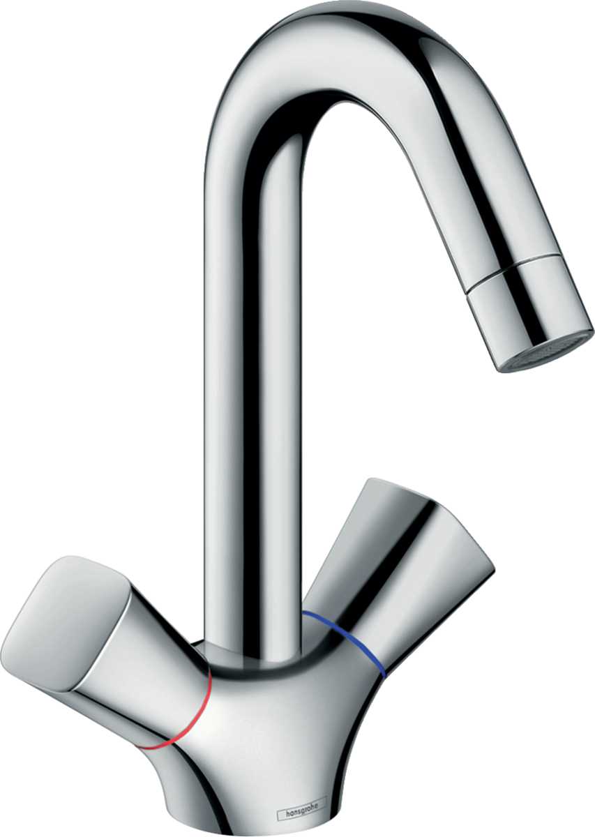 HANSGROHE Logis Umyvadlová baterie se dvěma kohouty 150 s odtokovou soupravou s táhlem chrom 71222000