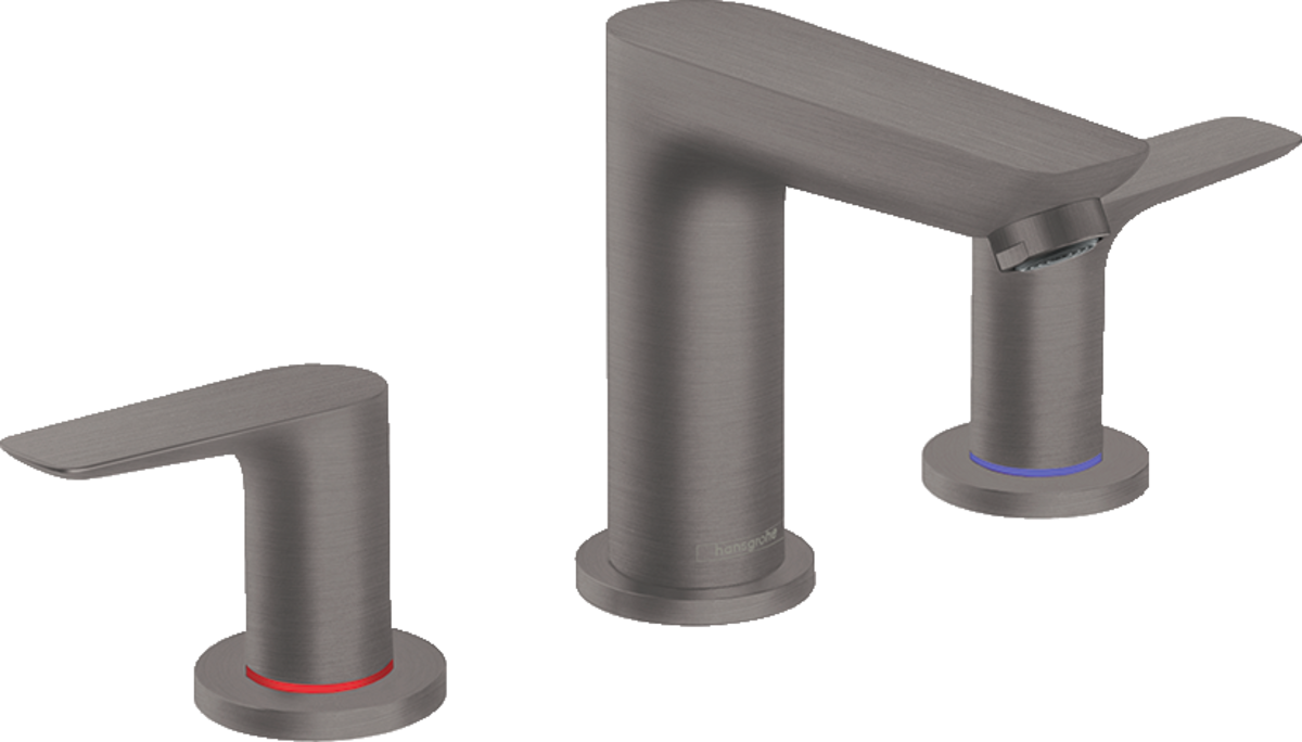 HANSGROHE Talis E 3-otvorová umyvadlová baterie s výpustí #71733340 - Kartáčovaný černý chrom