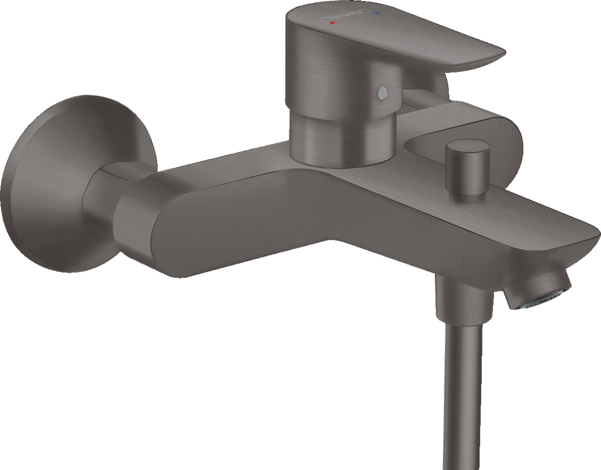 HANSGROHE Talis E Páková vanová baterie na stěnu #71740340 - kartáčovaný černý chrom