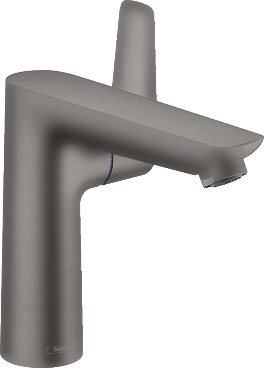 HANSGROHE Talis E Páková umyvadlová baterie 150 s odtokovou soupravou s táhlem kartáčovaný černý chrom 71754340