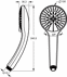 Obrázek IDEAL STANDARD Ruční sprcha Idealrain, kulatá #B9403AA - chrom
