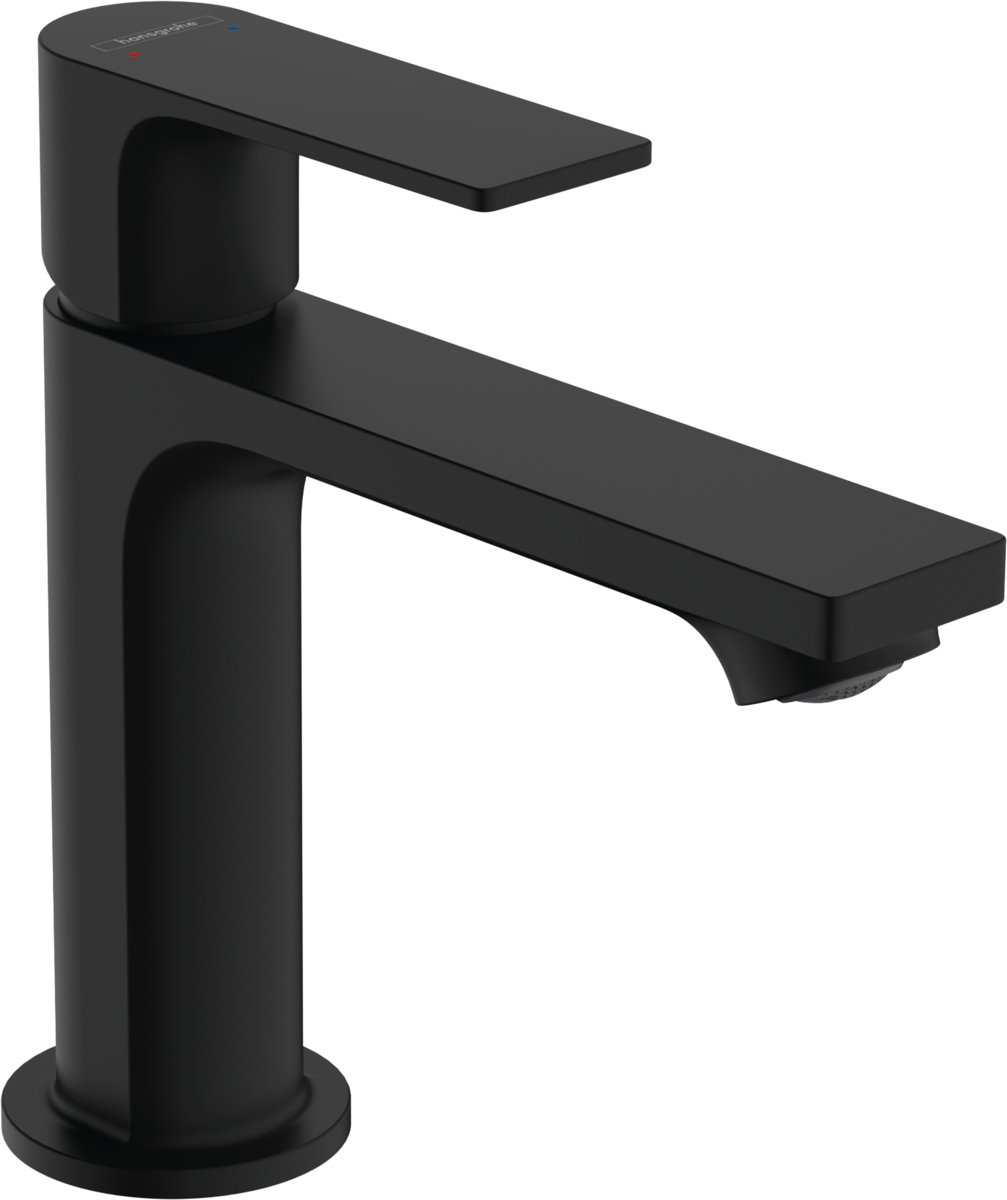 HANSGROHE Rebris E páková umyvadlová baterie 110 s odtokovou soupravou s táhlem matná černá 72557670