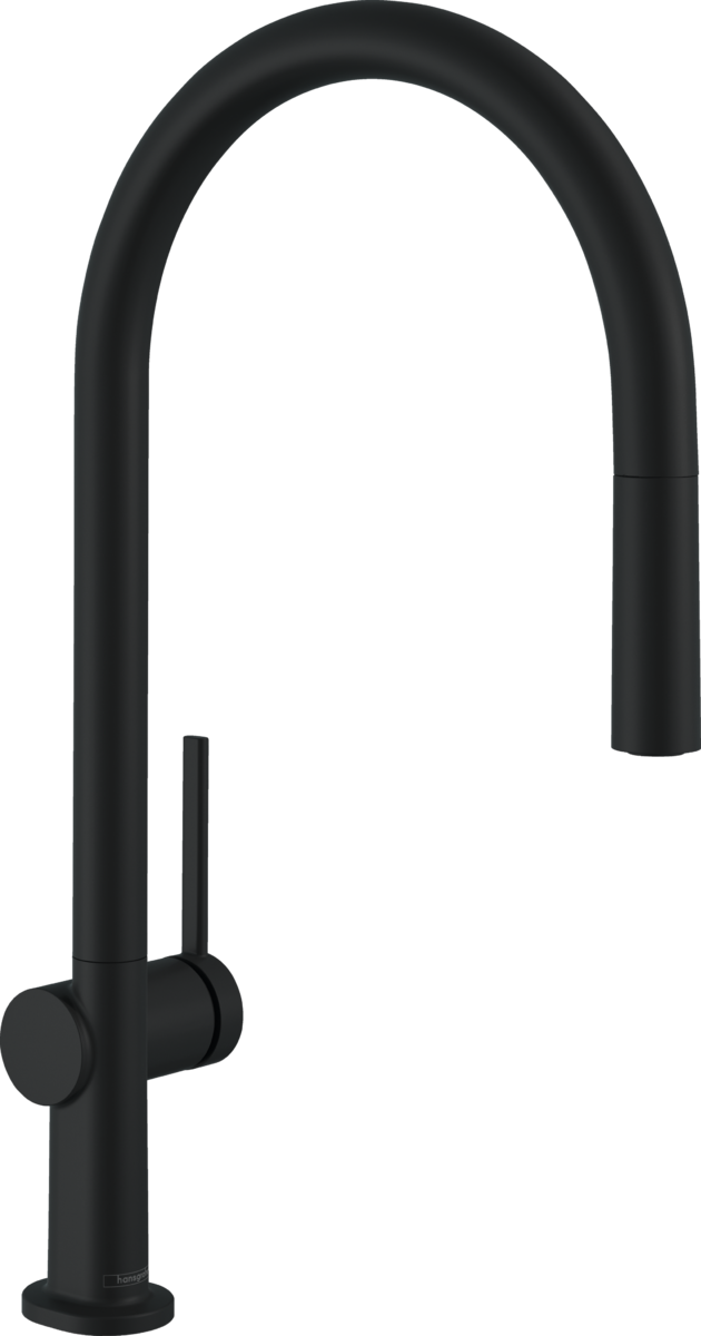 HANSGROHE Talis M54 dřezová baterie 210, výsuvná koncovka, 1jet #72802670 - černá mat