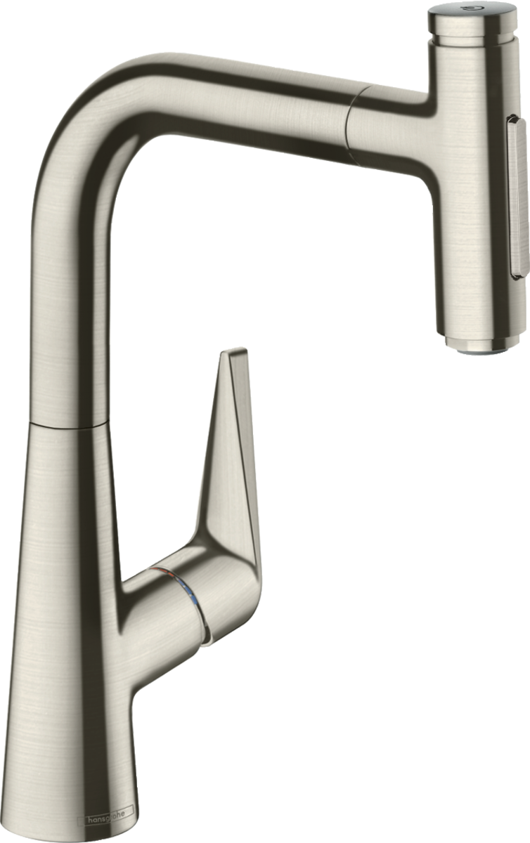 HANSGROHE Talis Select M51 Páková kuchyňská baterie 220, vytahovací sprška, 2jet #72824800 - nerezová ocel