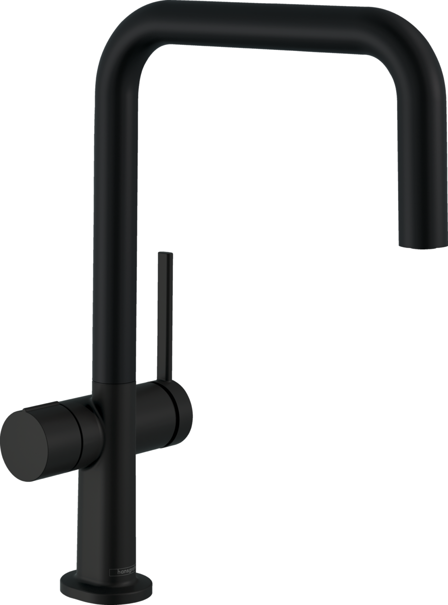 HANSGROHE Talis M54 Páková kuchyňská baterie U 220, uzavírací ventil pro spotřebič, 1jet #72807670 - matná černá