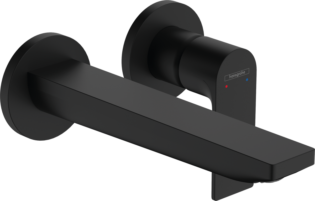 HANSGROHE Rebris E Páková umyvadlová baterie pod omítku, montáž na stěnu, s výtokem 20 cm #72568670 - matná černá
