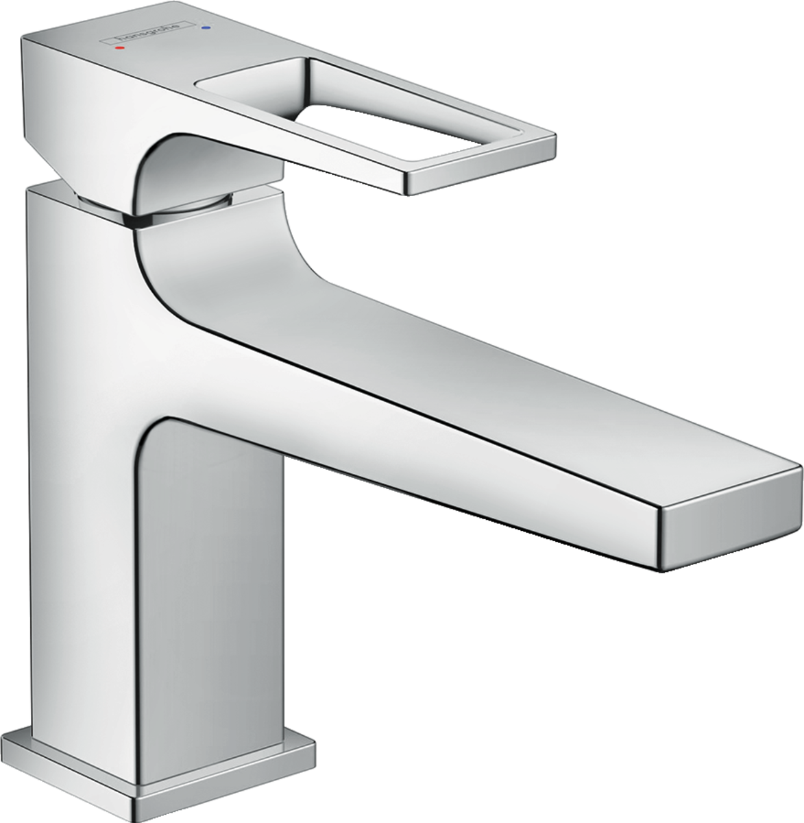 HANSGROHE Metropol Umyvadlová baterie 100 s třmenovou pákou a odtokovou soupravou Push-Open chrom 74502000