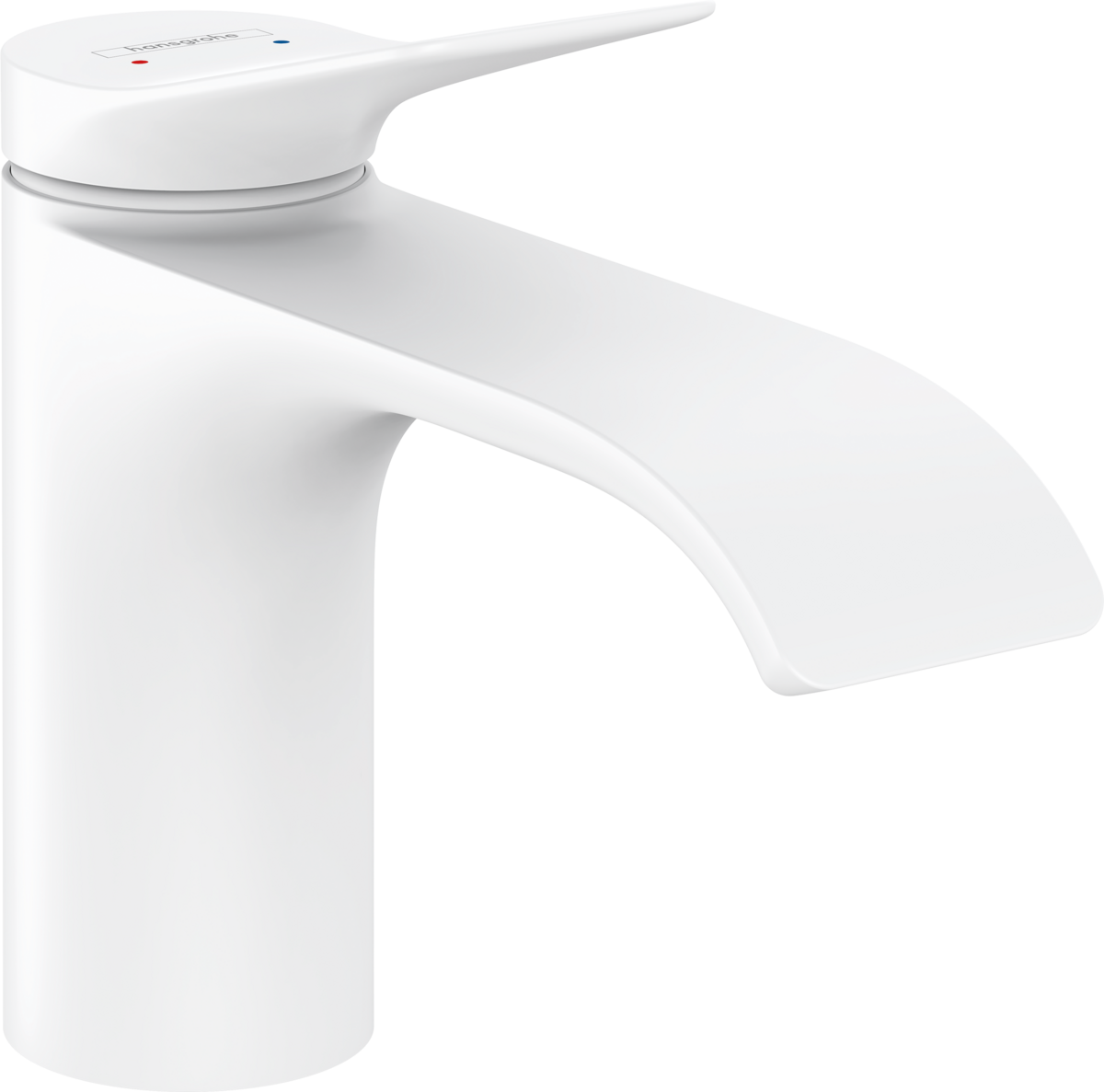 HANSGROHE Vivenis Páková umyvadlová baterie 80 s odtokovou soupravou a táhlem #75010700 - matná bílá