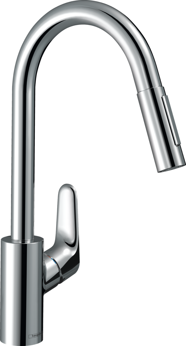 HANSGROHE Focus M41 dřezová baterie 240, EcoSmart, výsuvná sprška, 2jet #31833000 - chrom