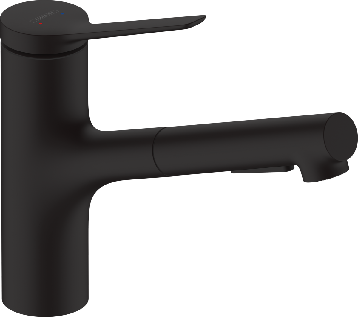HANSGROHE Zesis M33 Páková kuchyňská baterie 150, vytahovací sprška, 2jet #74800670 - matná černá