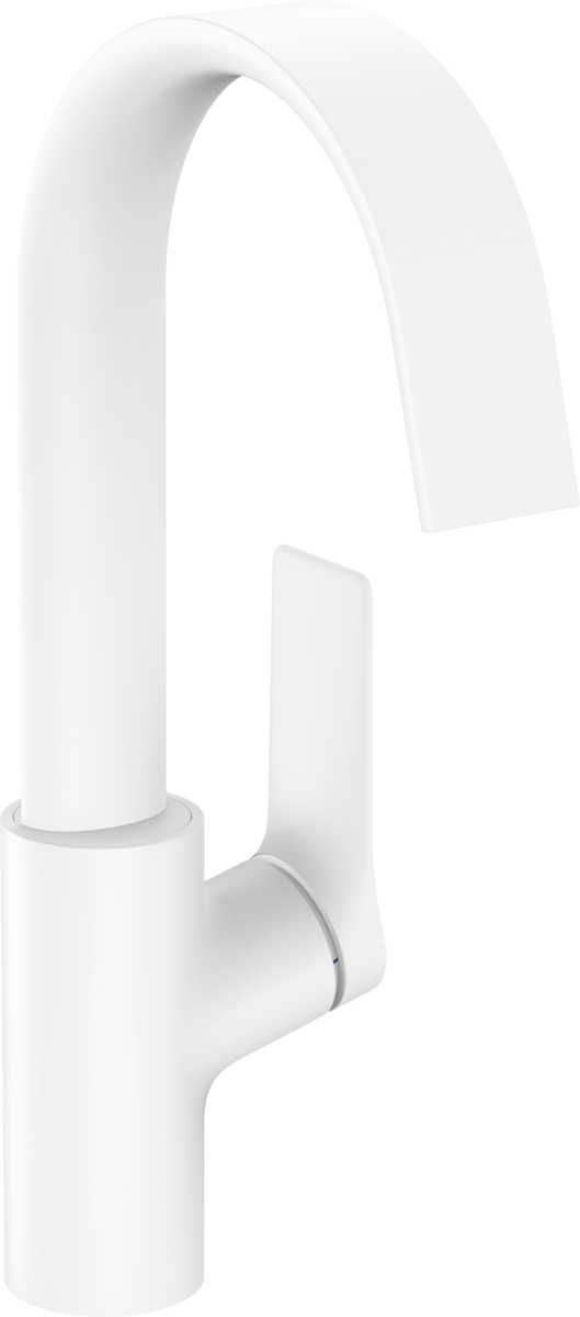 HANSGROHE Vivenis Páková umyvadlová baterie 210 s otočným výtokem a odtokovou soupravou s táhlem #75030700 - matná bílá