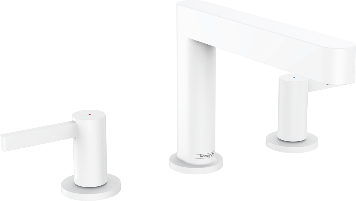 HANSGROHE Finoris 3-otvorová umyvadlová baterie110 s odtokovou soupravou Push-Open #76033700 - matná bílá