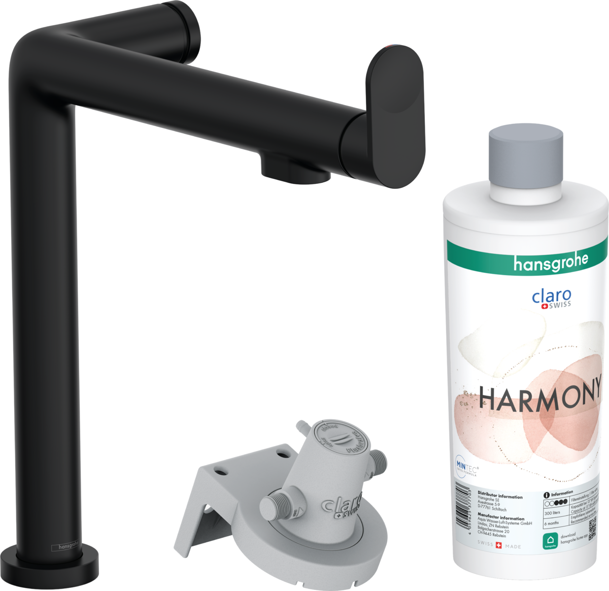 HANSGROHE Aqittura M91 FilterSystem 240, 1jet, startovací sada #76802670 - matná černá