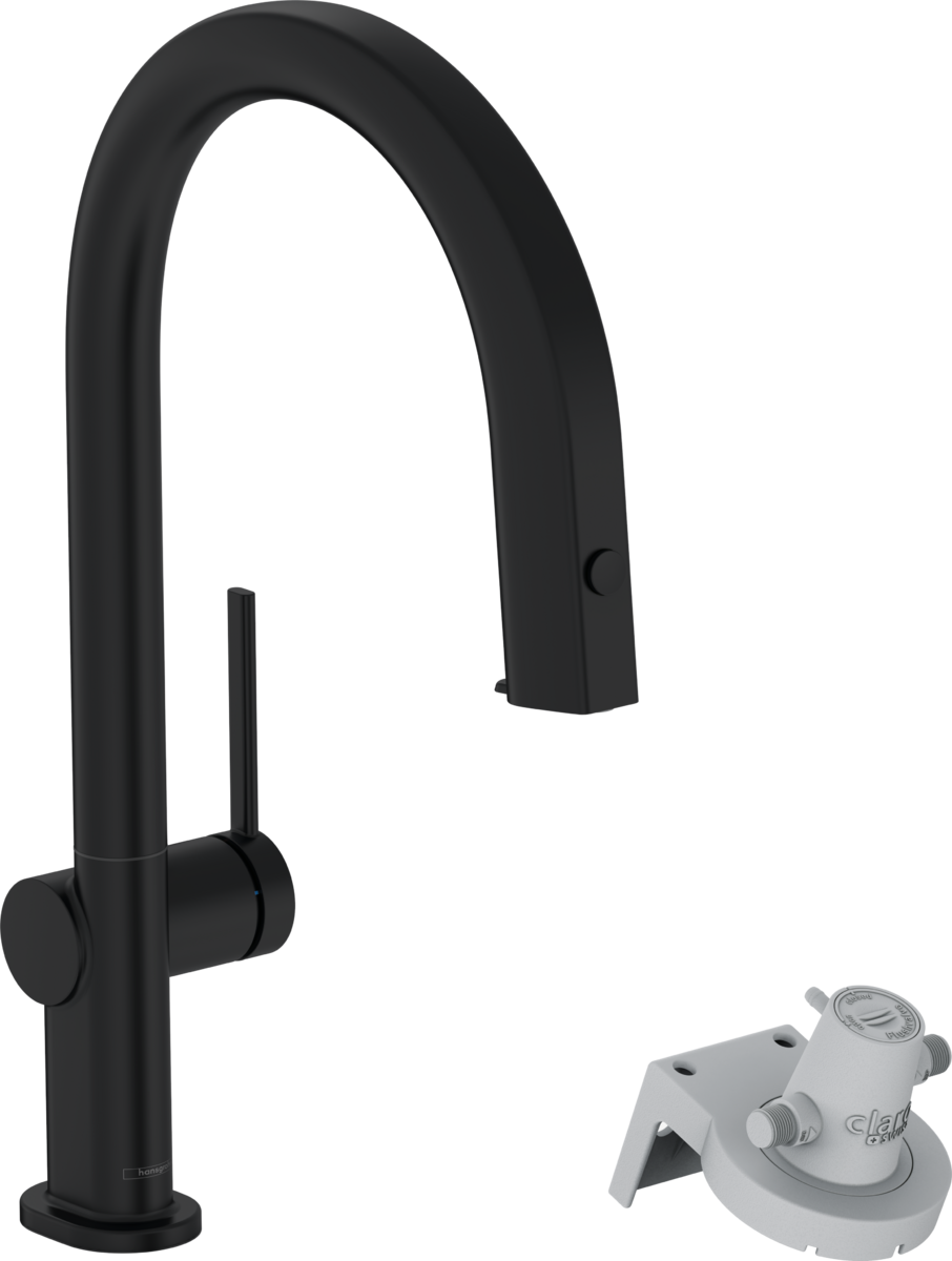 HANSGROHE Aqittura M91 FilterSystem 210, vytahovací výtok, 1jet #76803670 - matná černá