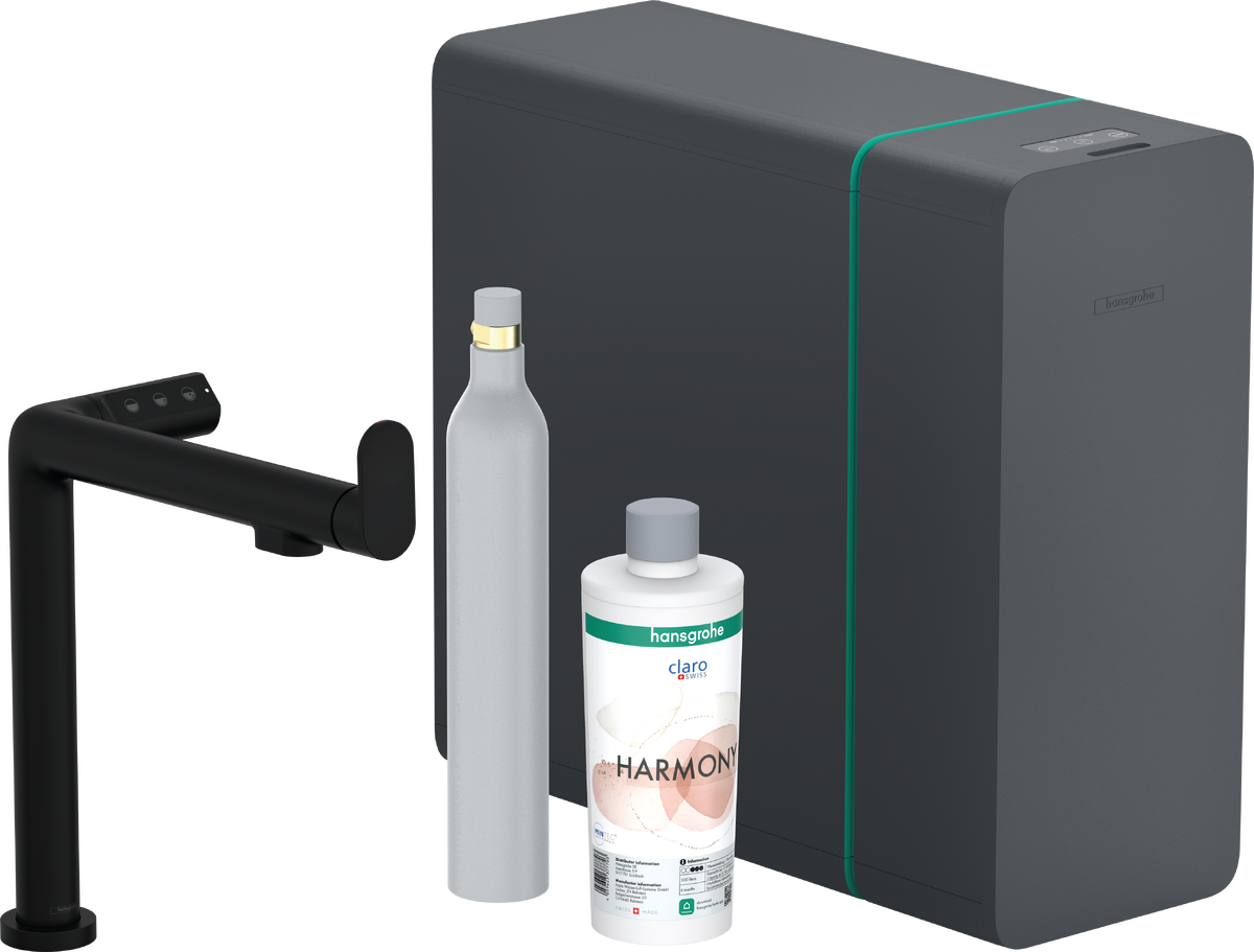 HANSGROHE Aqittura M91 SodaSystem 240, 1 tryska, startovací sada #76810670 - matná černá