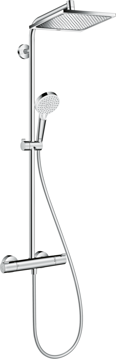 Bild von HANSGROHE Crometta E Showerpipe 240 1jet EcoSmart mit Thermostat #27281000 - Chrom
