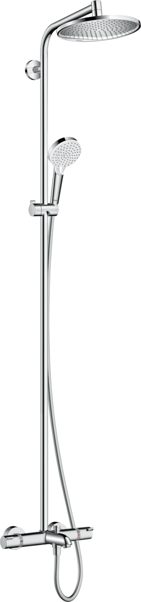 Bild von HANSGROHE Crometta S Showerpipe 240 1jet mit Wannenthermostat #27320000 - Chrom