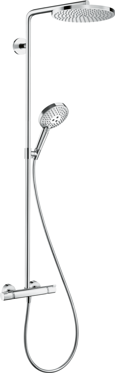 Зображення з  HANSGROHE Raindance Select S Showerpipe 240 1jet PowderRain s termostatem #27633000 - chrom