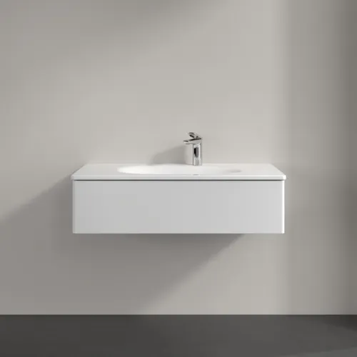 VILLEROY BOCH Toaletní skříňka Antao, 1 zásuvka, 988 x 256 x 493 mm, přední strana bez konstrukce, lesklý bílý lak #K02000GF, obrázek 3