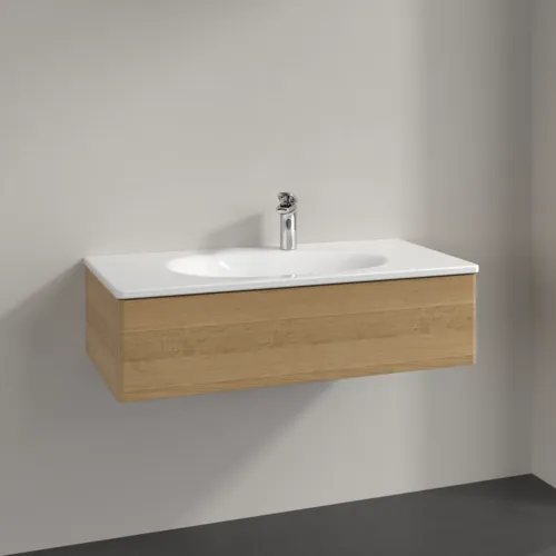 VILLEROY BOCH Toaletní skříňka Antao, 1 zásuvka, 988 x 256 x 493 mm, přední strana bez konstrukce, medový dub #K02000HN, obrázek 2