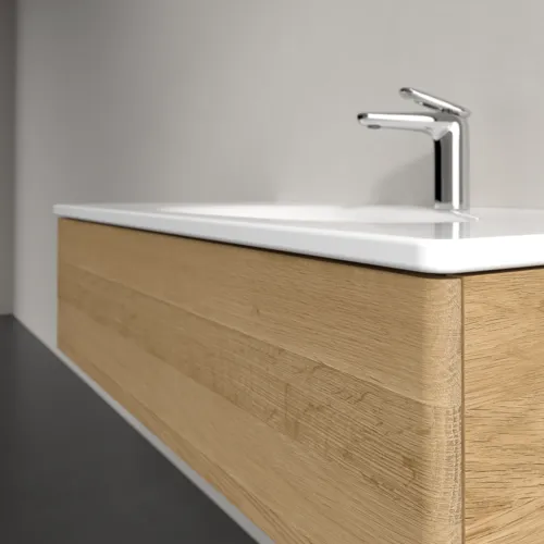 VILLEROY BOCH Toaletní skříňka Antao, 1 zásuvka, 988 x 256 x 493 mm, přední strana bez konstrukce, medový dub #K02000HN, obrázek 5