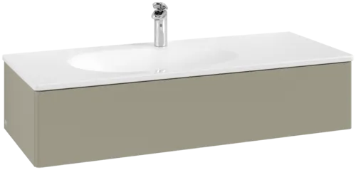VILLEROY BOCH Toaletní skříňka Antao, 1 zásuvka, 1188 x 256 x 493 mm, přední strana bez konstrukce, matný lak Stone Grey #K03000HK