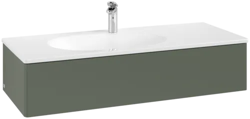VILLEROY BOCH Toaletní skříňka Antao, 1 zásuvka, 1188 x 256 x 493 mm, přední strana bez konstrukce, listově zelený matný lak #K03000HL