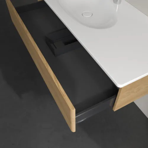 VILLEROY BOCH Toaletní skříňka Antao, 1 zásuvka, 1188 x 256 x 493 mm, přední strana bez konstrukce, medový dub #K03000HN, obrázek 6