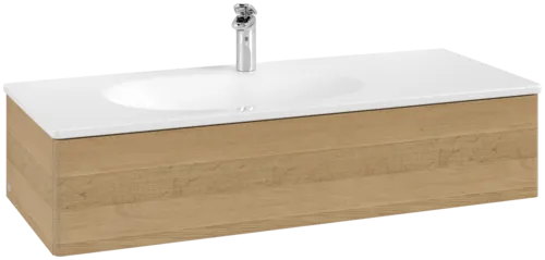 VILLEROY BOCH Toaletní skříňka Antao, 1 zásuvka, 1188 x 256 x 493 mm, přední strana bez konstrukce, medový dub #K03000HN