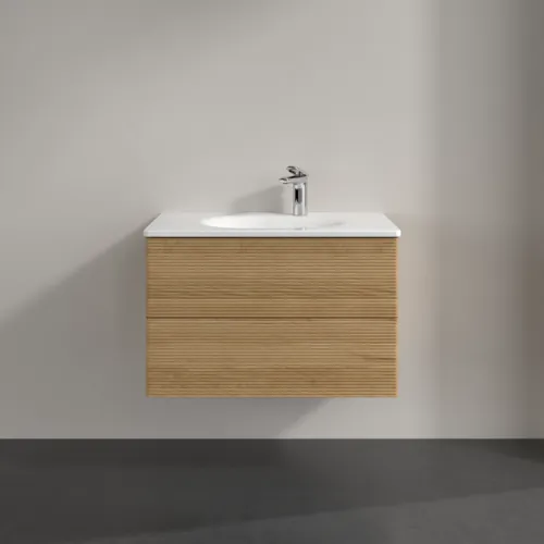 VILLEROY BOCH Toaletní skříňka Antao, 2 výsuvy, 788 x 504 x 496 mm, přední část s konstrukcí, medový dub #K04100HN, obrázek 3