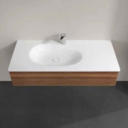 VILLEROY BOCH Toaletní skříňka Antao, 1 zásuvka, 1188 x 256 x 493 mm, texturovaná přední část, teplý ořech #K03100HM, obrázek 4