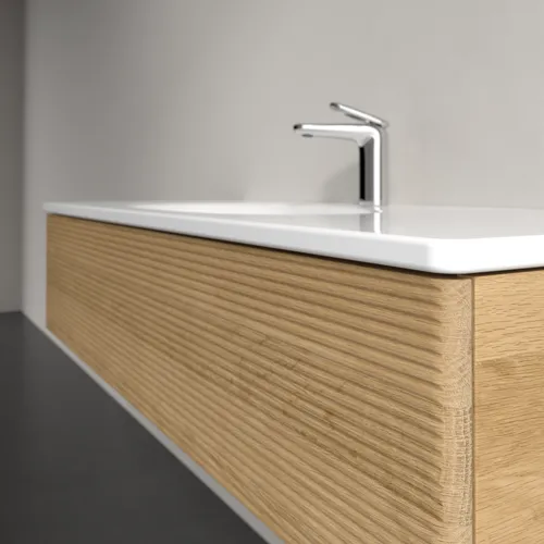 VILLEROY BOCH Toaletní skříňka Antao, 1 zásuvka, 1188 x 256 x 493 mm, strukturované čelo, medový dub #K03100HN, obrázek 5