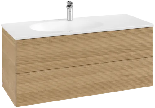 VILLEROY BOCH Toaletní skříňka Antao, 2 výsuvy, 1188 x 504 x 492 mm, přední část s konstrukcí, medový dub #K06100HN