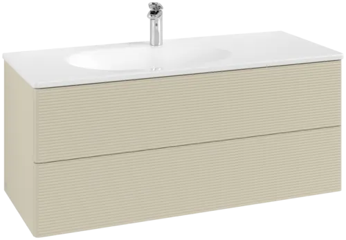 VILLEROY BOCH Toaletní skříňka Antao, 2 výsuvy, 1188 x 504 x 492 mm, přední strana s konstrukcí, hedvábně šedý matný lak #K06100HJ