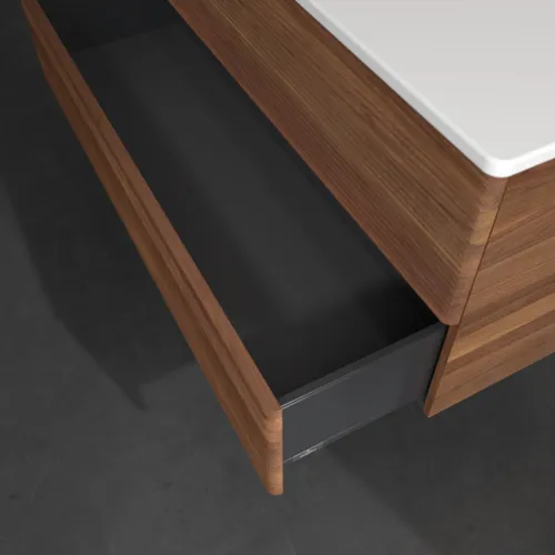 VILLEROY BOCH Toaletní skříňka Antao, 2 výsuvy, 1188 x 504 x 492 mm, strukturovaná přední část, teplý ořech #K06100HM, obrázek 6