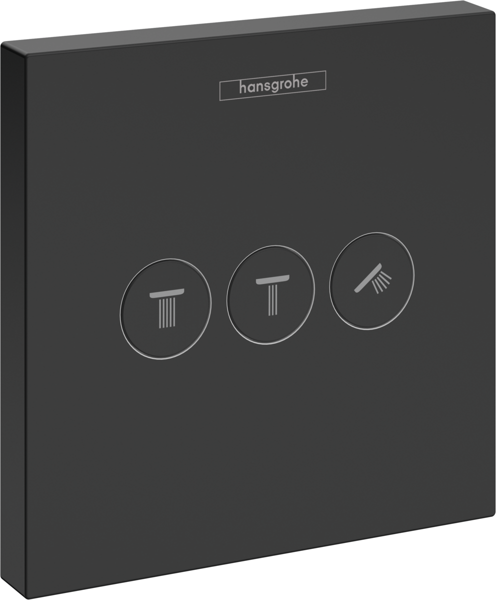 HANSGROHE ShowerSelect uzavírací ventil podom. pro 3 spotřebiče #15764670 - černá mat