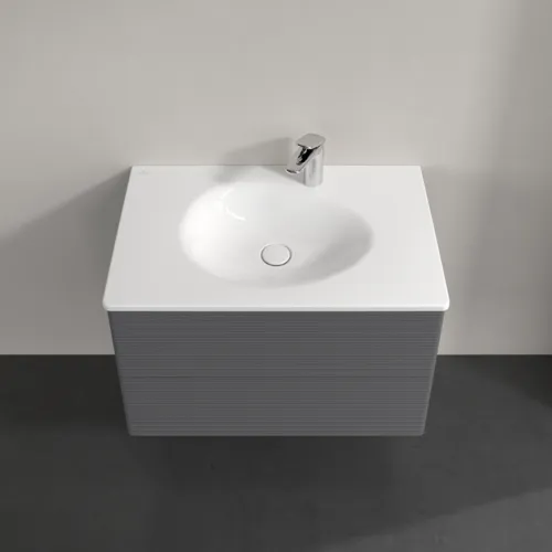 VILLEROY BOCH Toaletní skříňka Antao, 2 výsuvy, 788 x 504 x 496 mm, strukturovaná přední strana, antracitový matný lak #K04100GK, obrázek 4