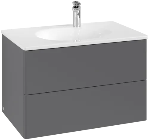 VILLEROY BOCH Toaletní skříňka Antao, 2 výsuvy, 788 x 504 x 496 mm, přední strana bez konstrukce, antracitový matný lak #K04000GK