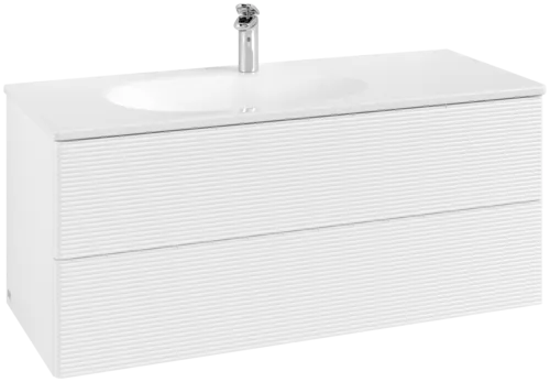 VILLEROY BOCH Toaletní skříňka Antao, 2 výsuvy, 1188 x 504 x 492 mm, texturovaná přední část, bílý matný lak #K06100MT