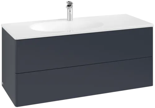 VILLEROY BOCH Toaletní skříňka Antao, 2 výsuvy, 1188 x 504 x 492 mm, přední strana bez konstrukce, matný lak Midnight Blue #K06000HG