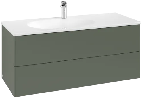 VILLEROY BOCH Toaletní skříňka Antao, 2 výsuvy, 1188 x 504 x 492 mm, přední strana bez konstrukce, listově zelený matný lak #K06000HL