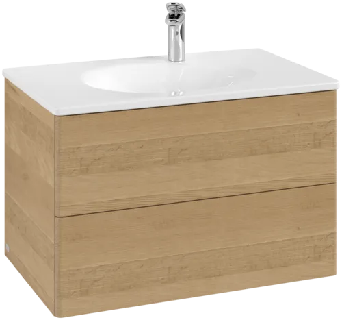 VILLEROY BOCH Toaletní skříňka Antao, 2 výsuvy, 788 x 504 x 496 mm, přední strana bez konstrukce, medový dub #K04000HN