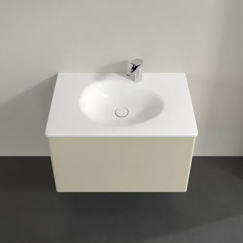 VILLEROY BOCH Toaletní skříňka Antao, 2 výsuvy, 788 x 504 x 496 mm, přední strana bez konstrukce, hedvábně šedý matný lak #K04000HJ, obrázek 4