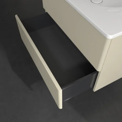 VILLEROY BOCH Toaletní skříňka Antao, 2 výsuvy, 788 x 504 x 496 mm, přední strana bez konstrukce, hedvábně šedý matný lak #K04000HJ, obrázek 6