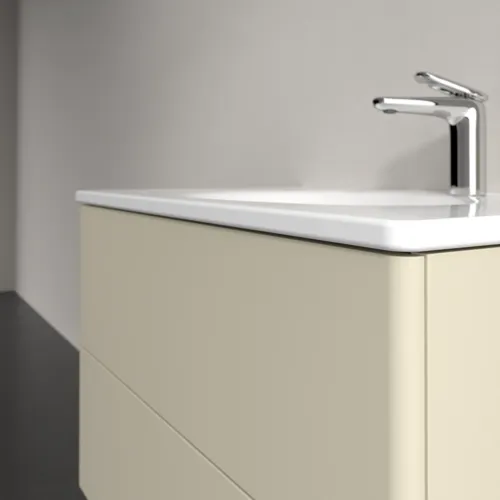 VILLEROY BOCH Toaletní skříňka Antao, 2 výsuvy, 788 x 504 x 496 mm, přední strana bez konstrukce, hedvábně šedý matný lak #K04000HJ, obrázek 5