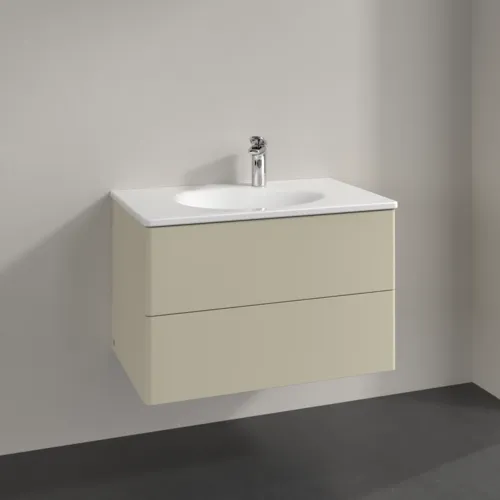 VILLEROY BOCH Toaletní skříňka Antao, 2 výsuvy, 788 x 504 x 496 mm, přední strana bez konstrukce, hedvábně šedý matný lak #K04000HJ, obrázek 2