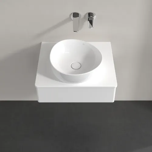 VILLEROY BOCH Toaletní skříňka Antao, 1 zásuvka, 600 x 190 x 500 mm, přední strana bez konstrukce, bílý matný lak / bílý matný lak #K07010MT, obrázek 4